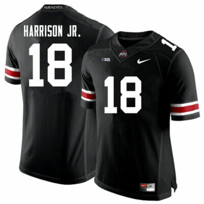 Ohio State Buckeyes #18 Marvin Harrison Jr Jersey College Football Black