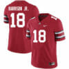 Ohio Harrison Jr Jersey #18 College Football Scarlet