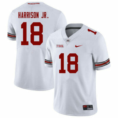Ohio State Buckeyes #18 Marvin Harrison Jr Jersey College Football White