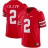 Ohio State Buckeyes #2 Chris Olave NCAA College Football Jersey Red