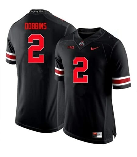Ohio State Buckeyes #2 J.K. Dobbins NCAA College Football Black Jersey 1 Ohio State Buckeyes #2 J.K. Dobbins NCAA College Football Black Jersey
