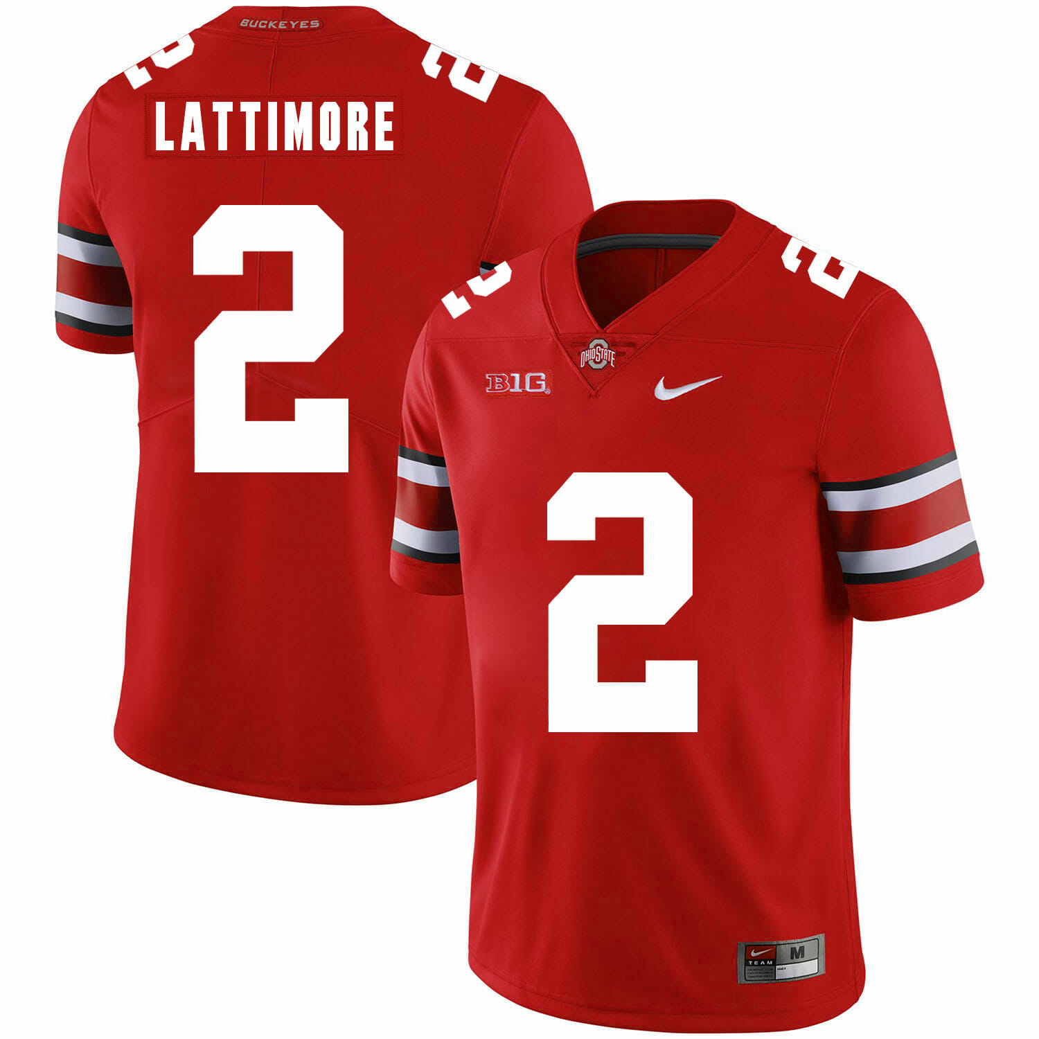 Ohio State Buckeyes #2 Marshon Lattimore Football Jersey Red 1 Ohio State Buckeyes #2 Marshon Lattimore Football Jersey Red