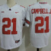 Ohio State Buckeyes #21 Campbell Jr College Football Jersey White