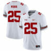 Ohio State Buckeyes #25 Mike Weber Football Jersey White