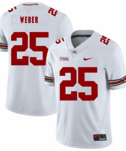 Ohio State Buckeyes #25 Mike Weber Football Jersey White