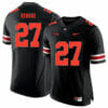 Ohio State Buckeyes #27 Eddie George Football Jersey Black Shadow
