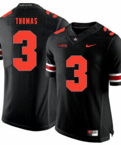 Ohio State Buckeyes #3 Michael Thomas Football Jersey Black Shadow
