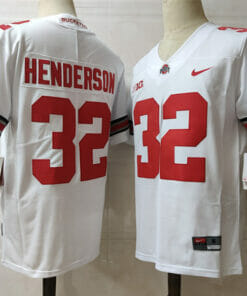 Ohio State Buckeyes #32 Henderson Jersey NCAA Football White