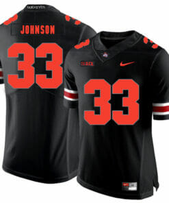 Ohio State Buckeyes #33 Pete Johnson Football Jersey Black Shadow