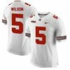 Ohio State Buckeyes #5 Garrett Wilson NCAA Football Jersey White 6 Ohio State Buckeyes #5 Garrett Wilson NCAA Football Jersey White