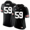 Ohio State Buckeyes #59 Tyquan Lewis Football Jersey Black 7 Ohio State Buckeyes #59 Tyquan Lewis Football Jersey Black