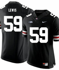 Ohio State Buckeyes #59 Tyquan Lewis Football Jersey Black