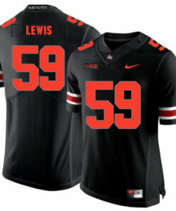 Ohio State Buckeyes #59 Tyquan Lewis Football Jersey Black Shadow
