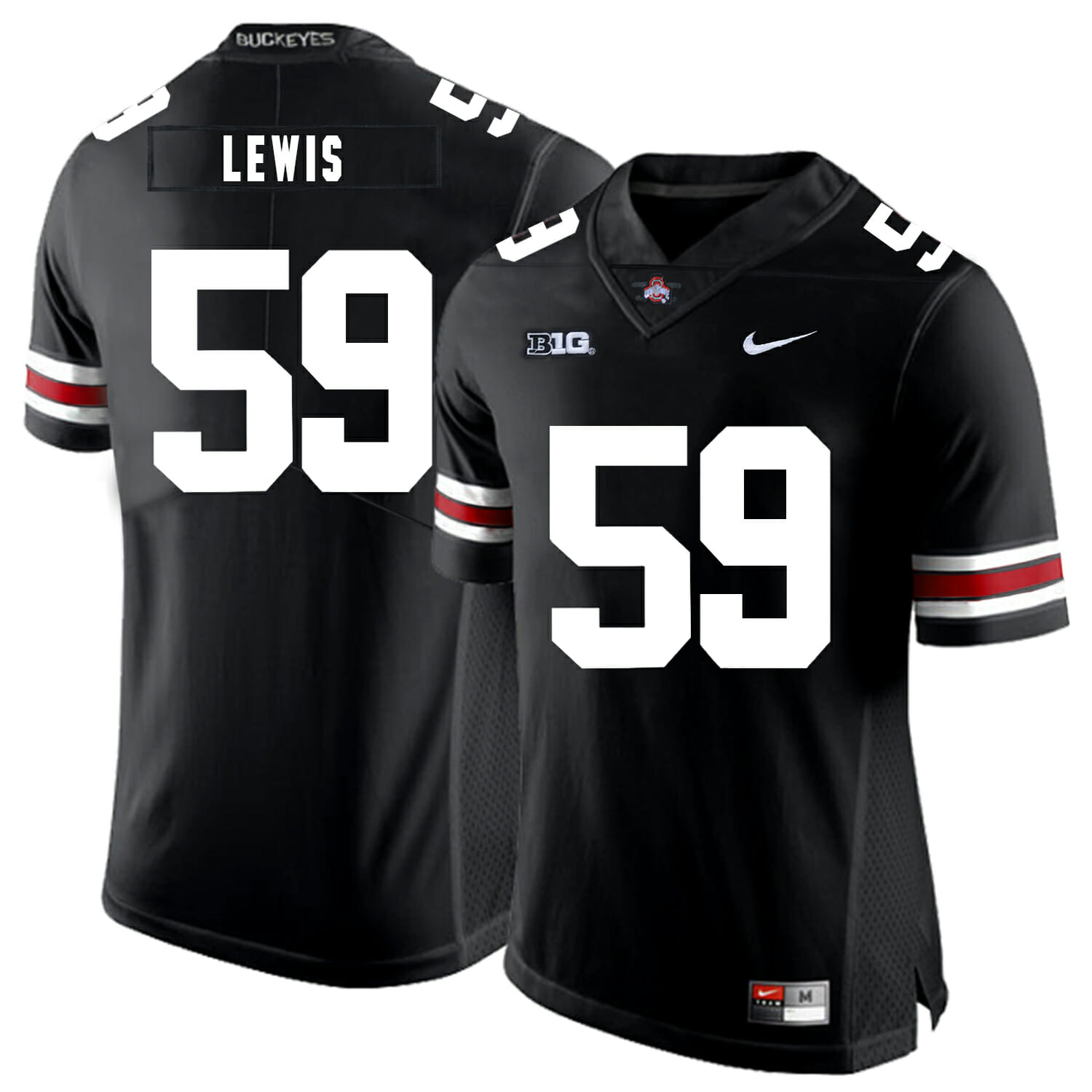 Ohio State Buckeyes #59 Tyquan Lewis Football Jersey Black 1 Ohio State Buckeyes #59 Tyquan Lewis Football Jersey Black