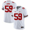 Ohio State Buckeyes #59 Tyquan Lewis Football Jersey White