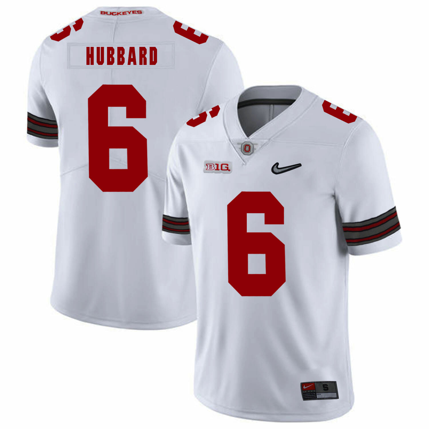 Ohio State Buckeyes #6 Sam Hubbard Football Jersey Diamond White 1 Ohio State Buckeyes #6 Sam Hubbard Football Jersey Diamond White