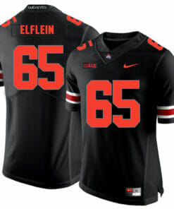 Ohio State Buckeyes #65 Pat Elflein Football Jersey Black Shadow