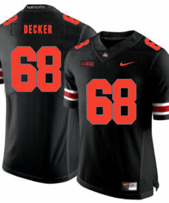 Ohio State Buckeyes #68 Taylor Decker Football Jersey Black Shadow