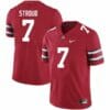 Ohio Stroud Jersey #7 Scarlet NCAA College Football