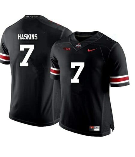 Ohio State Buckeyes #7 Dwayne Haskins NCAA College Football Jersey Black 1 Ohio State Buckeyes #7 Dwayne Haskins NCAA College Football Jersey Black