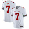 Ohio State Buckeyes #7 Ted Ginn Jr College Football Jersey White 7 Ohio State Buckeyes #7 Ted Ginn Jr College Football Jersey White