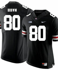 Ohio State Buckeyes #80 Noah Brown Football Jersey Black