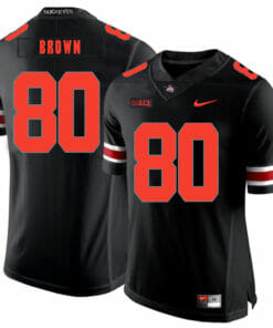 Ohio State Buckeyes #80 Noah Brown Football Jersey Black Shadow