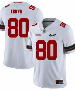 Ohio State Buckeyes #80 Noah Brown Football Jersey Diamond White