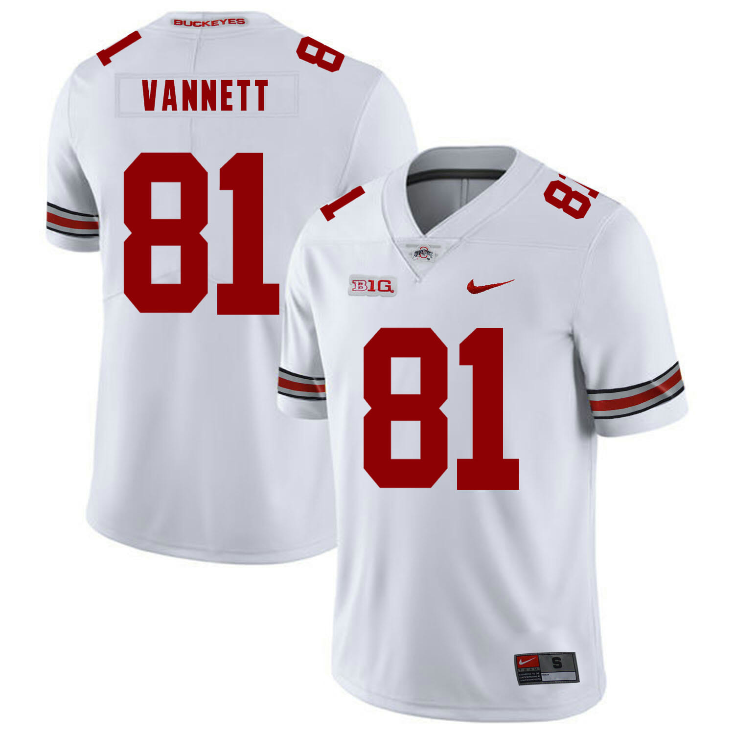Ohio State Buckeyes #81 Nick Vannett Football Jersey White 1 Ohio State Buckeyes #81 Nick Vannett Football Jersey White