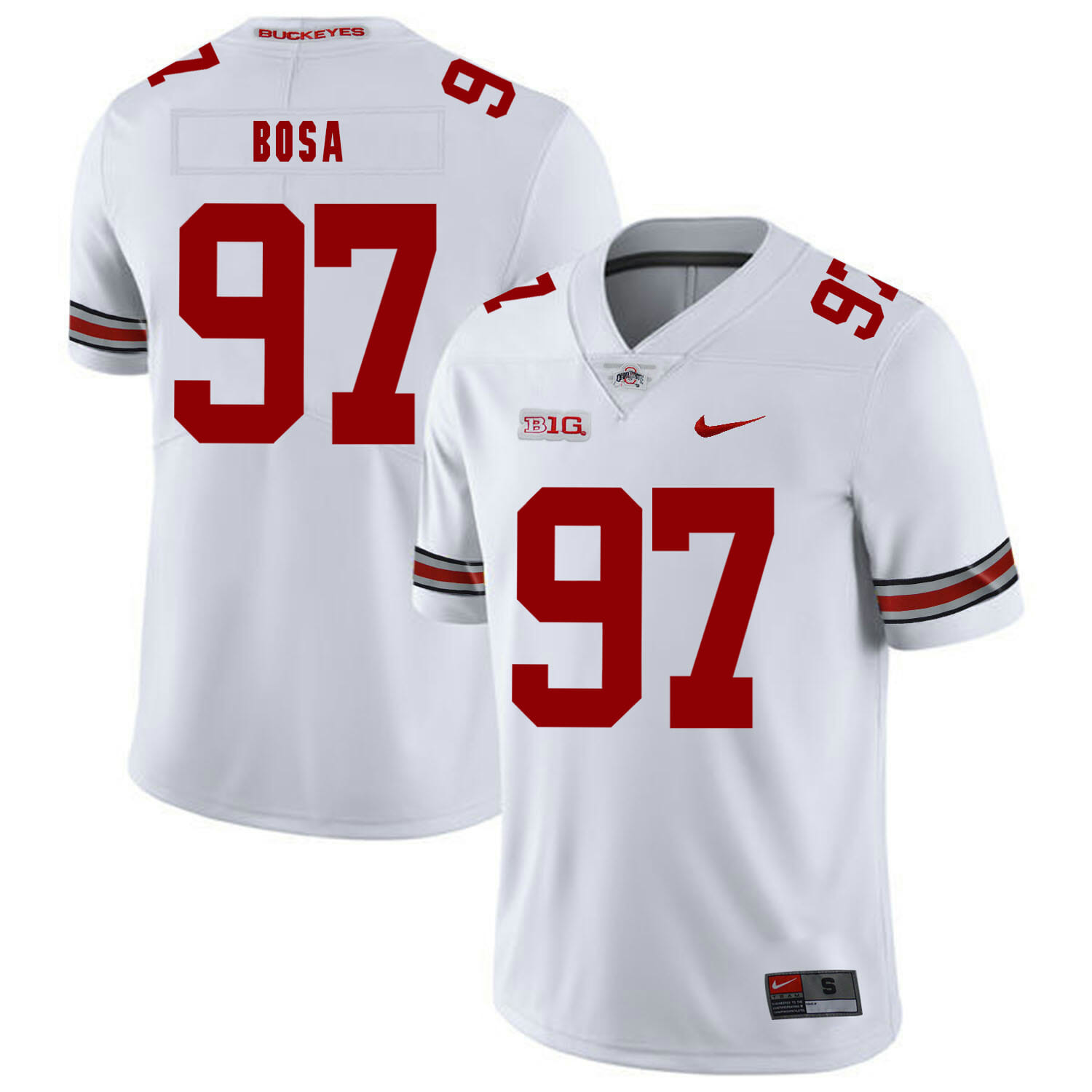 Ohio State Buckeyes #97 Joey Bosa Football Jersey White 1 Ohio State Buckeyes #97 Joey Bosa Football Jersey White