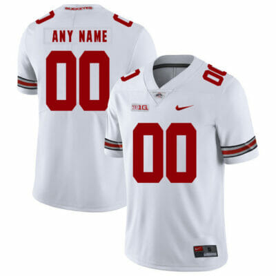 Ohio Custom Jersey Name and Number Football Big Patch White