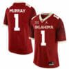 Oklahoma Sooners #1 Kyler Murray Football Jersey Chai Pattern Dark Red