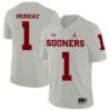 Oklahoma Sooners #1 Kyler Murray Football Jersey White