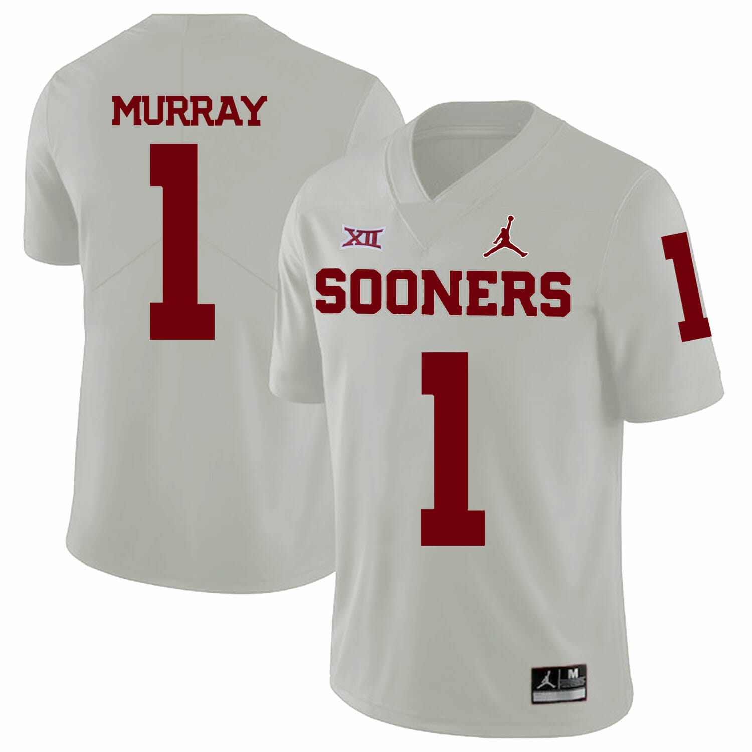Oklahoma Sooners #1 Kyler Murray Football Jersey White 1 Oklahoma Sooners #1 Kyler Murray Football Jersey White