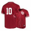 Oklahoma Sooners 10 Tanner Tredaway Red Elite College Baseball Jersey 4 Oklahoma Sooners 10 Tanner Tredaway Red Elite College Baseball Jersey