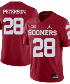 Oklahoma Sooners #28 Adrian Peterson Football Jersey Red