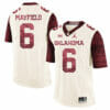 Oklahoma Sooners #6 Baker Mayfield Firewood Pattern White NCAA College Football Jersey