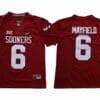 Oklahoma Sooners #6 Baker Mayfield Football Jersey Red Diamond