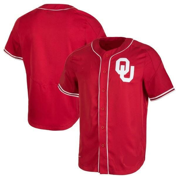 Oklahoma Sooners Custom Name and Number College Baseball Jersey 1 Oklahoma Sooners Custom Name and Number College Baseball Jersey