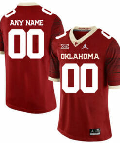 Custom Oklahoma Sooners Jersey Name Number Football Red