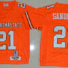 Oklahoma State Cowboys #21 Barry Sanders Football Jersey Orange and White 6 Oklahoma State Cowboys 21 Barry Sanders Football Jersey Orange and White 2