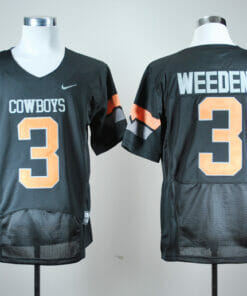 Oklahoma State Cowboys #3 Brandon Weeden NCAA Football Jersey Black