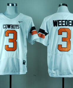 Oklahoma State Cowboys #3 Brandon Weeden NCAA Football Jersey White