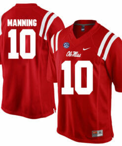 Ole Miss Rebels #10 Eli Manning Red NCAA College Football Jersey