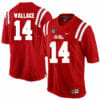 Ole Miss Rebels #14 Mike Wallace NCAA College Football Jersey Red