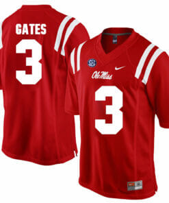 Ole Miss Rebels #3 DeMarquis Gates NCAA College Football Jersey Red