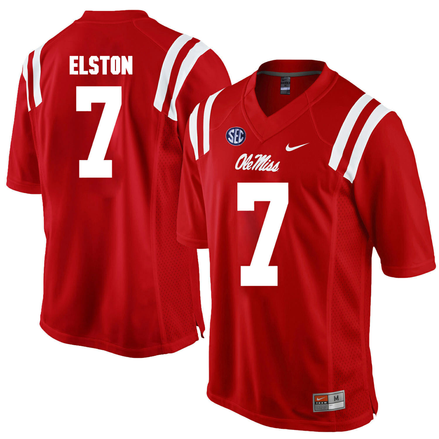 Ole Miss Rebels #7 Trae Elston NCAA College Football Jersey Red 1 Ole Miss Rebels #7 Trae Elston NCAA College Football Jersey Red