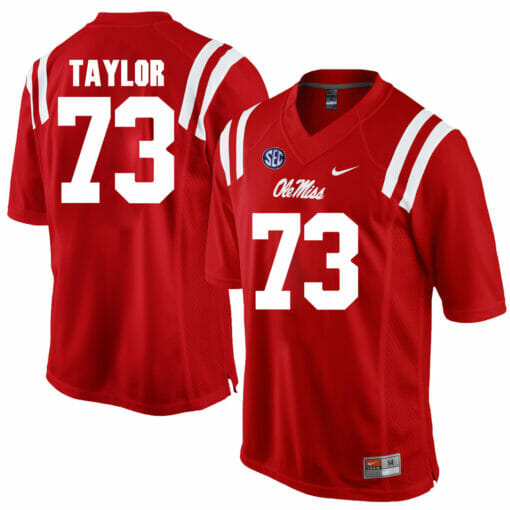 Ole Miss Rebels #73 Rod Taylor NCAA College Football Jersey Red