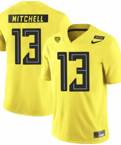 Oregon Ducks #13 Dillon Mitchell NCAA College Football Jersey Yellow