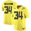 Oregon Ducks #34 CJ Verdell College Football Jersey Yellow 7 Oregon Ducks #34 CJ Verdell College Football Jersey Yellow